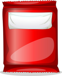 a red packet with an empty label vector image