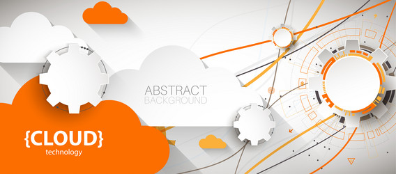 cloud computing concept abstract technology vector image