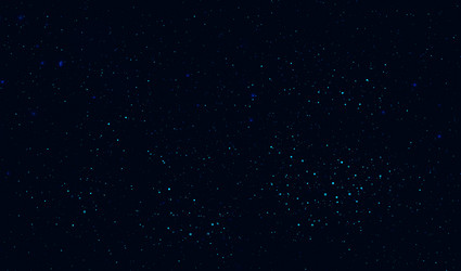 Cosmic space black sky background with blue stars Vector Image
