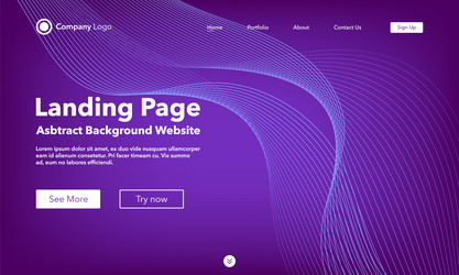 gradient abstract background landing page vector image