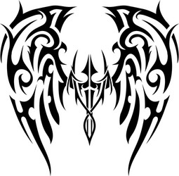 Tribal Angel Wings Tattoo Vector Image