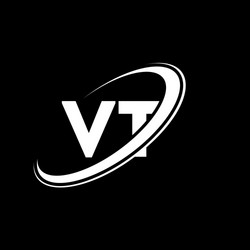 Tv t v letter logo design initial Royalty Free Vector Image
