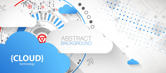 Abstract Cloud Computing Technology Background vector image