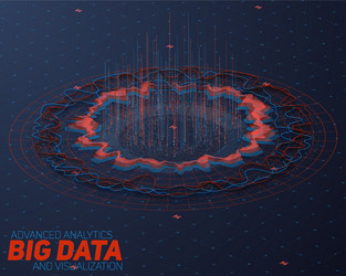 Data Flow Network Visualization vector image