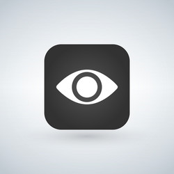 eye app icon design isolated on white vector