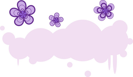 Flower floral fabric space message vector