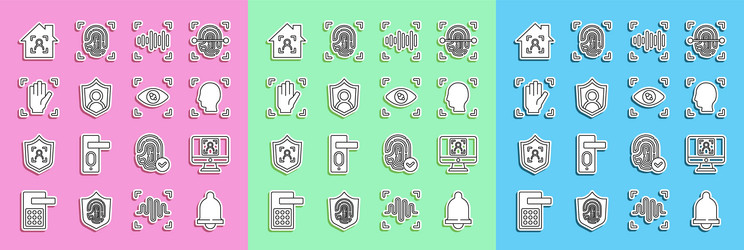 set line motion sensor face recognition voice vector image