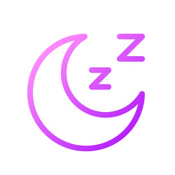 sleep pixel perfect gradient linear ui icon vector image