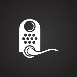 smart lock icon on background for graphic and web vector image