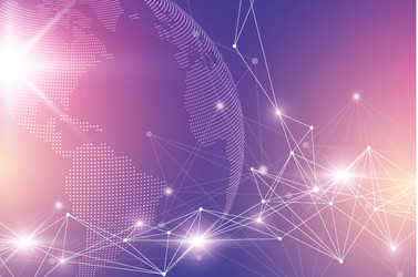 big data complex world globe graphic abstract vector image
