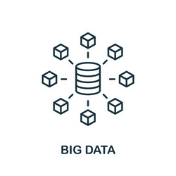 Big data line icon simple element from digital vector