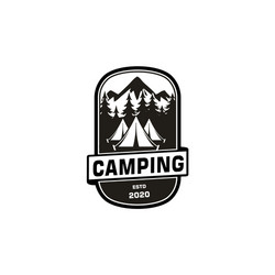 Camping Adventure Logo - Emblem & Badge Vector Image
