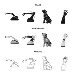 design of robot and factory symbol vector image
