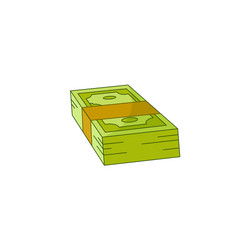 Flat cash money banknote Royalty Free Vector Image
