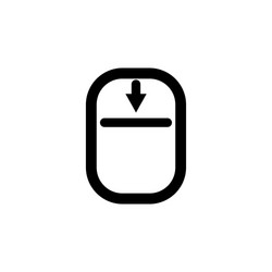mouse icon design line style part 5 scroll down vector image