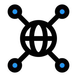 various networks interconnected on a global scale vector image