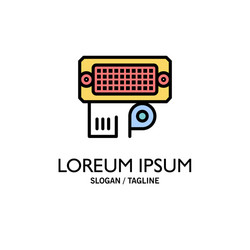 adapter connection data input business logo vector image