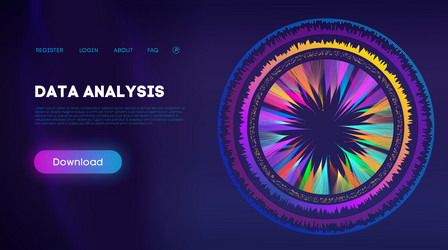 dynamic data analysis interface with colorful vector image