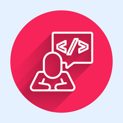 white line web design and front end development vector image