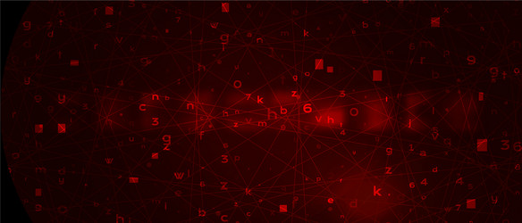 abstract red background with binary code malware vector image