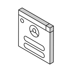 User identification isometric icon vector