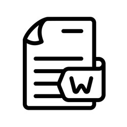 word document file paper docs format single vector image