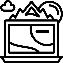 work from anywhere linear style icon design vector image