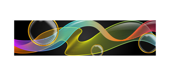 abstract flow of colorful dynamic waves vector image
