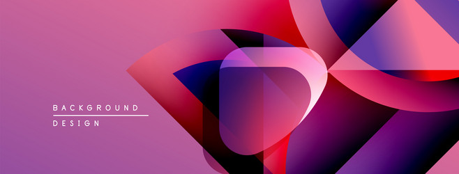 abstract geometric shapes overlap creating vector image