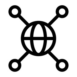 various networks interconnected on a global scale vector image