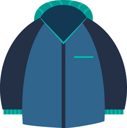 Boho winter jacket isolated clothes Royalty Free Vector