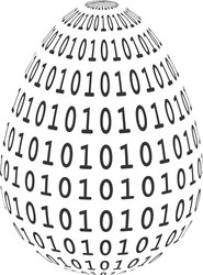 binary digital abstract egg vector image
