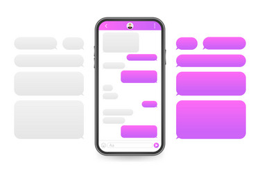 chat interface application with dialogue window vector image