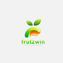 Mango gradient color template logo icon Royalty Free Vector