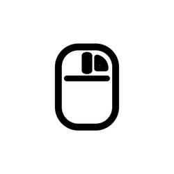 mouse icon design line style part 8 right click vector image