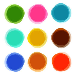 abstract shapes set colorful circle objects vector