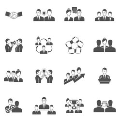 Teamwork icons set Royalty Free Vector Image - VectorStock