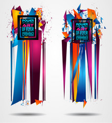 futuristic frame art design with abstract shapes vector image