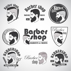 Vintage Barber Shop Elements Vector Image