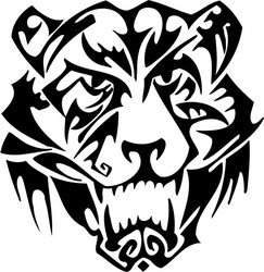 Burning Phoenix Symbol Vector Image