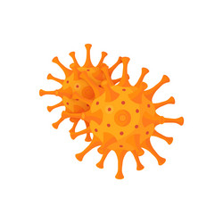 corona virus icon in cartoon style vector