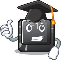 graduation f11 button in character shape vector image