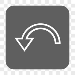 Rotate left rounded square button vector