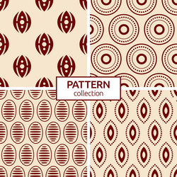 Set four abstract seamless geometric patterns vector