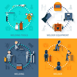 Welder design concept set vector