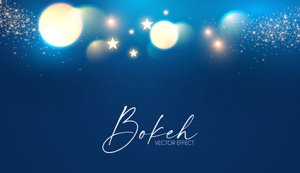 abstract blue background with bokeh effect vector image