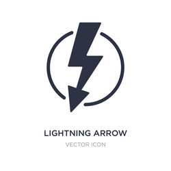 lightning arrow icon on white background simple vector image