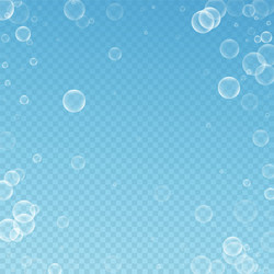 Random soap bubbles abstract background blowing b vector