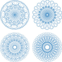 set of ornament rosettes vector