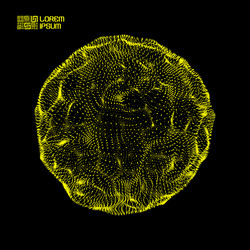 sphere consisting of points abstract globe grid vector image